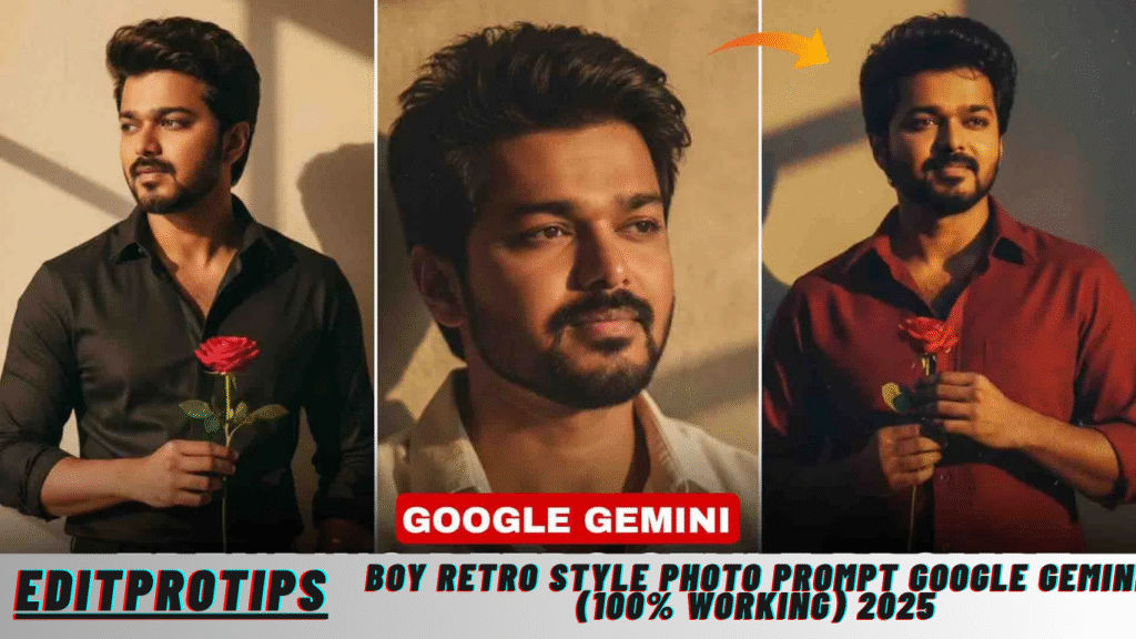 Boy Retro Style Photo Prompt google Gemini (100% Working) 2025