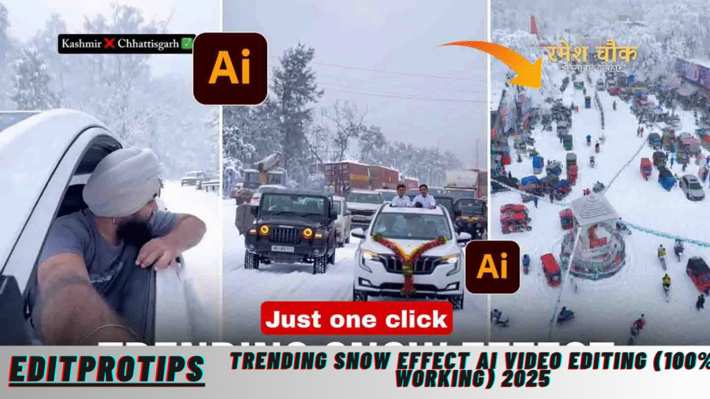 Trending Snow Effect Ai Video Editing (100% Working) 2025